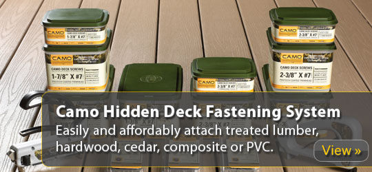 Camo Hidden Deck Fastening System